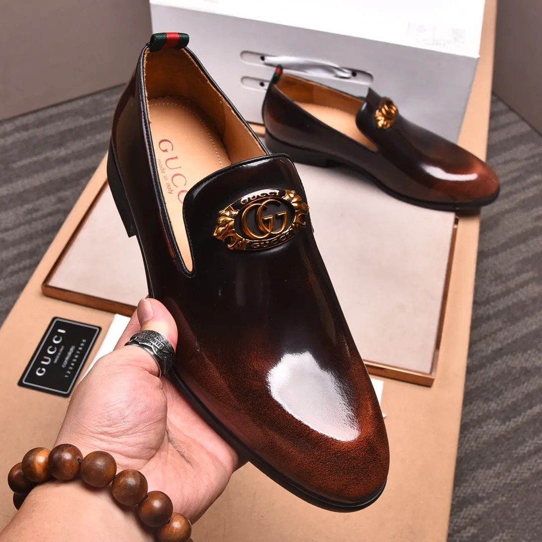 Men's shoes💰540📛📛Original (water-dyed cowhide) Gucci GUCCI official website formal shoes🌀 Italian🇮🇹imported cowhide➕top imported water-dyed cowhide lining💋Finely handmade original bottom, the real thing looks better when photographed in person Standard size 38-44